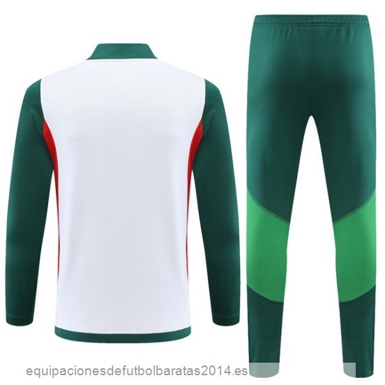 Nuevo Conjunto Completo Sudadera Entrenamiento Niños Mexico 2023 Blanco Verde Baratas